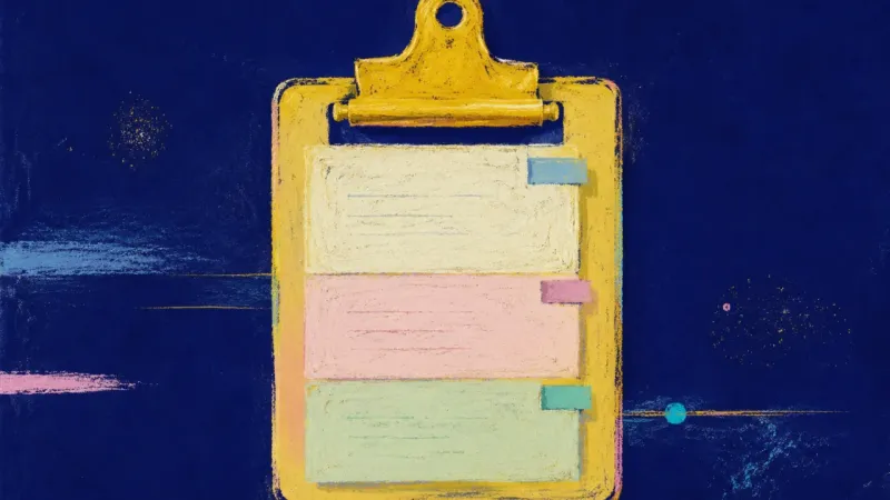 Aligned Scope An abstract clipboard restored to order, symbolizing clear boundaries and fair recognition after un➡