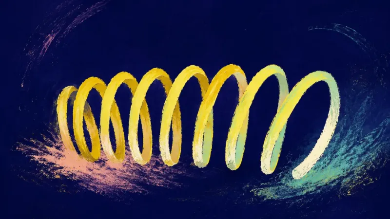 Spring Unbound An open spring in balanced order, representing self-trust built through small experiments before a 완