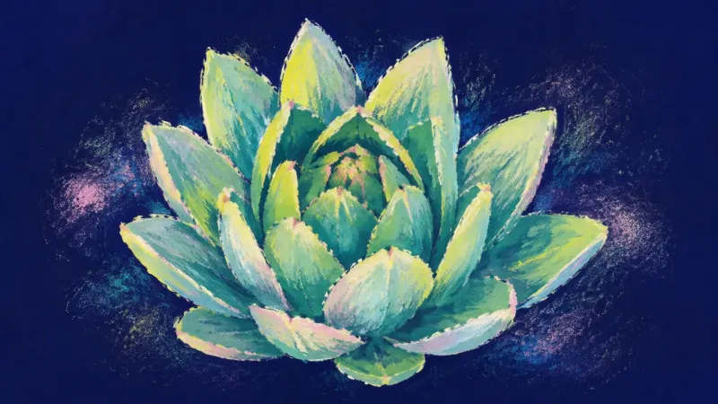 An artichoke opening in balanced layers, representing release from identity fatigue and a more||||?