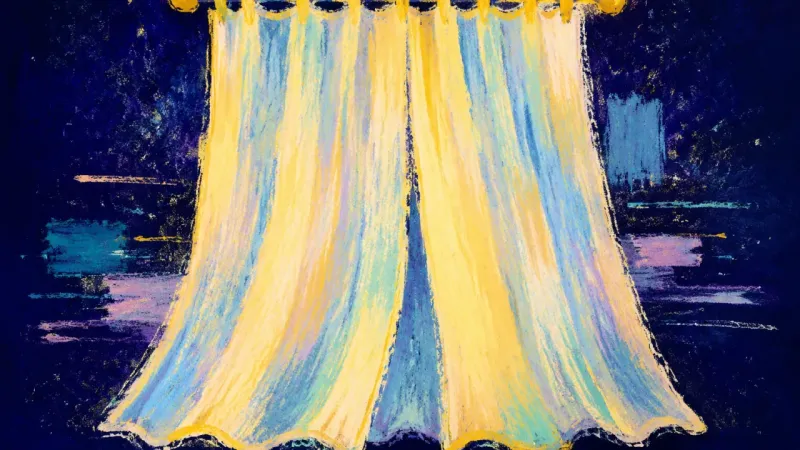 Unbound Folds A curtain restored to an orderly shape, representing honest emotional expression, self-trust, andat