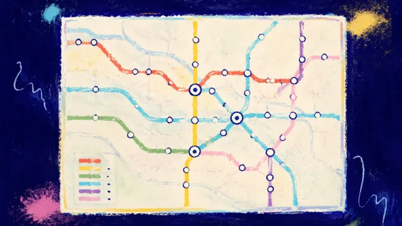 A restored transit map symbolizes connected autonomy, with care for others and self-directed plans.