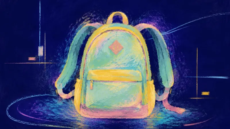 Carrying With Choice A restored backpack representing grounded agency, protected family time, and a career path shaped by