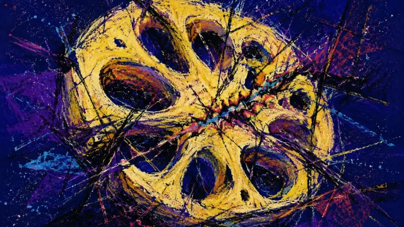 Fractured Openings A crushed lotus root slice bound by jagged marks, representing anxious monitoring and loss of agency