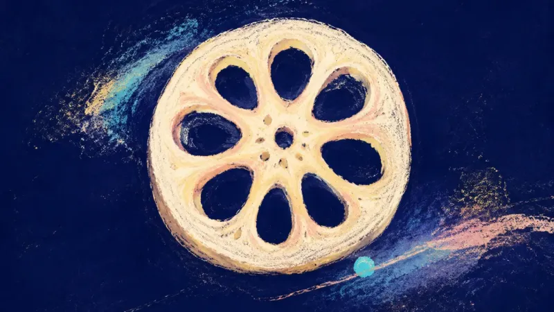 Order With Openings A restored lotus root slice with open, balanced chambers, representing self-trust and a clear self
