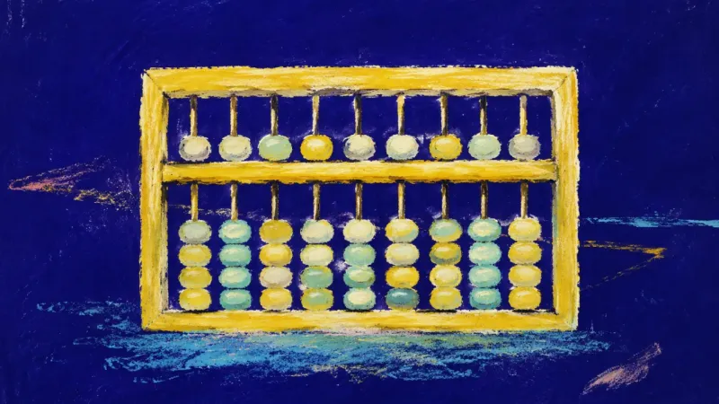 Sequence Restored A restored abacus with separate, orderly rows represents renewed academic engagement through small,