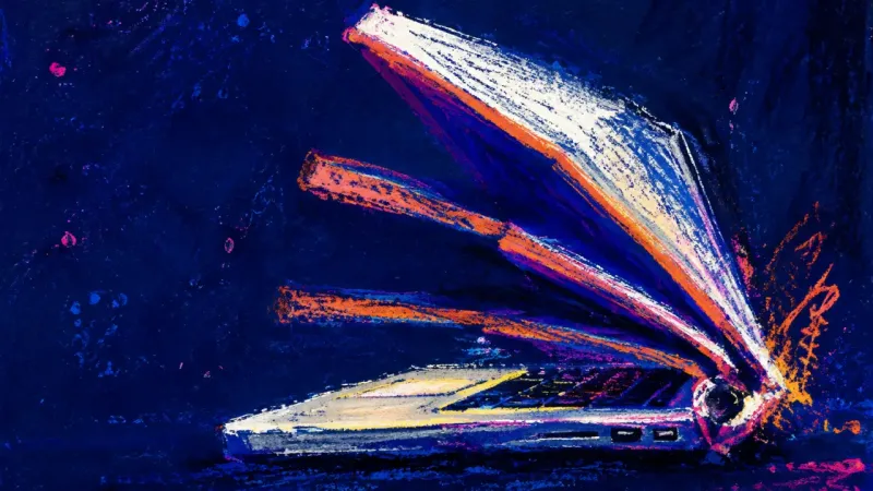A laptop repeatedly held just short of closing, symbolizing paralysis before setting a low-contact||