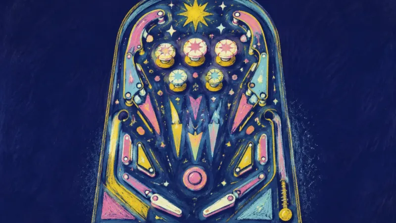 Reciprocity Reset A restored pinball playfield with open lanes represents clear reciprocity, balanced boundaries, ande