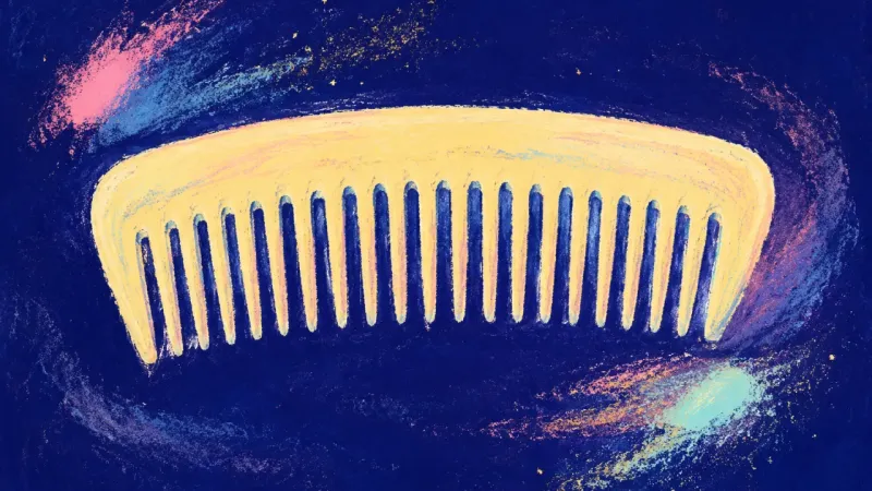 An abstract comb with aligned teeth, representing thesis procrastination replaced by steady, bounded