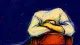 A faceless figure curls around a closed suitcase, symbolizing fear of making a desired career pathTt