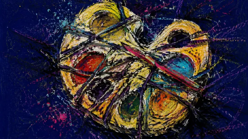 Palette Under Pressure A crushed palette bound by chaotic lines, representing identity confusion caused by treating thea