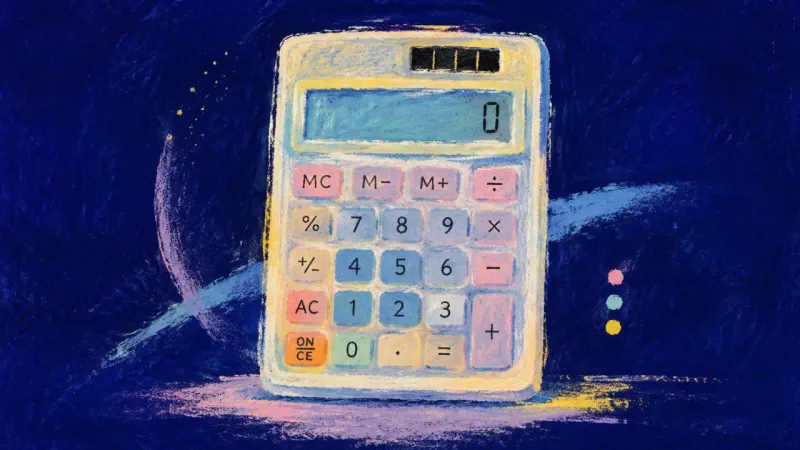 Rhythm Restored An orderly calculator represents self-directed routines replacing month-end panic with steadier