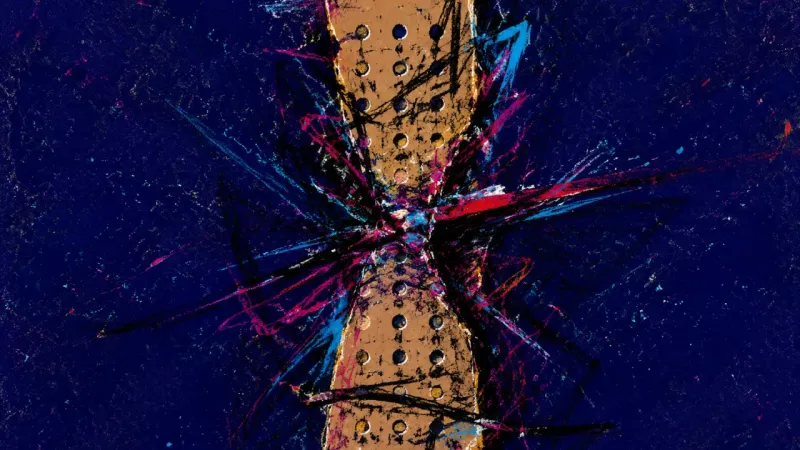 Collapsed Measures A crushed pegboard bound into one narrow channel, representing career tunnel vision and the,