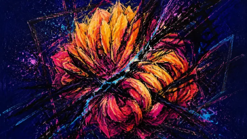 A tightly compressed dahlia represents performance anxiety, overwork, and fear that rest will expose