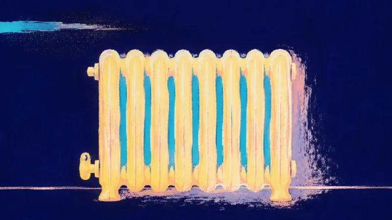 An ordered radiator with evenly spaced channels, representing chosen access, clear workplace_gj-