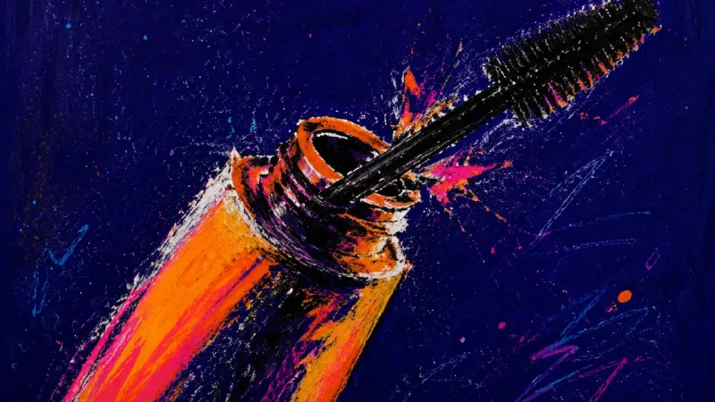 The Ritual of Escape A jammed mascara tube symbolizing the habit of dressing for another night out to avoid facing an un