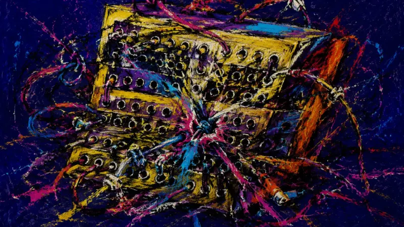 Jammed Discernment A buckled telephone switchboard trapped in tangled connections, representing dating-app choice13,