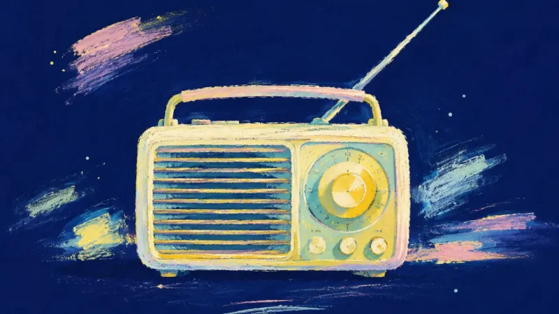 Signal Reclaimed An abstract radio restored to order, representing self-authored closure and calmer boundaries after