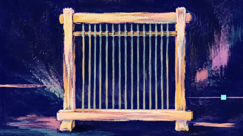 Rhythm Restored A restored loom with evenly separated warp bands, symbolizing sustainable boundaries, steady recover