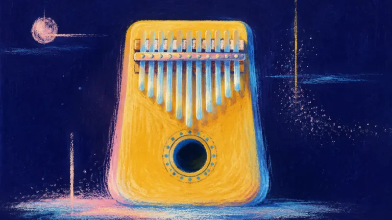 Tuned to Truth A restored kalimba with evenly separated tines, representing honest peace, renewed self-trust, and a