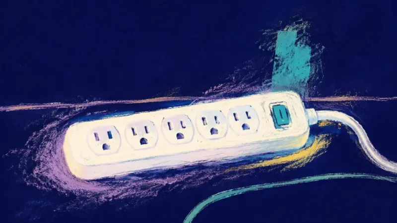 Capacity Reconnected A restored power strip with evenly ordered sockets, representing a course-load choice guided by self