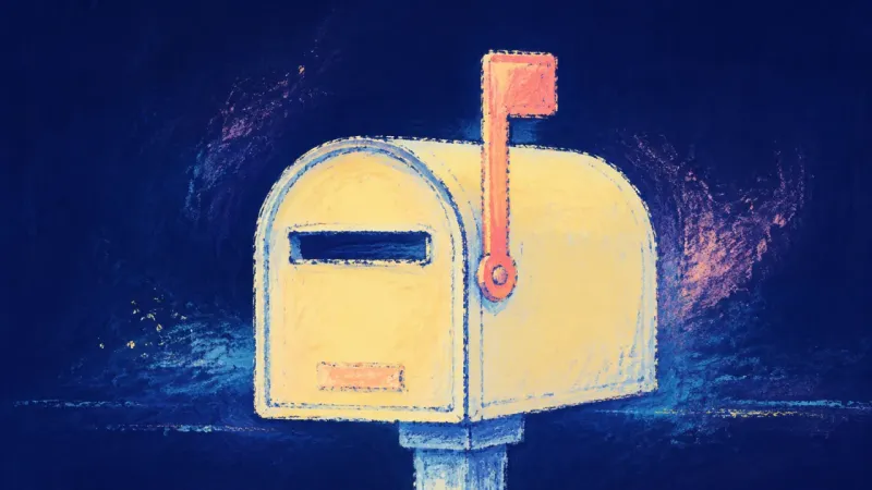 A restored mailbox with clear, balanced contours, representing direct communication, self-respect, a