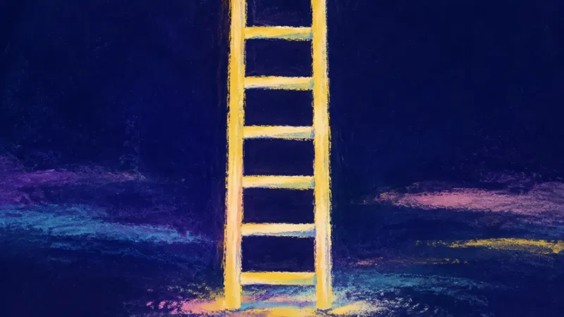 Measured Ascent A restored ladder with even spacing and balanced structure, representing recovery as part of a mores