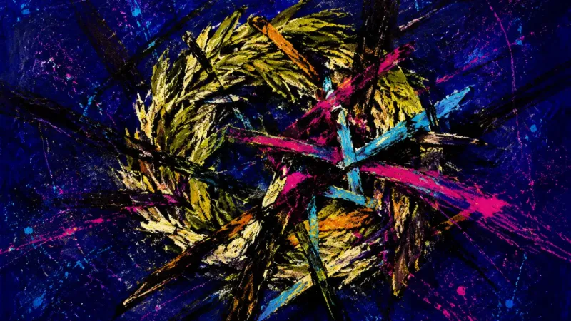 Closed Loop An abstract wreath collapsed into a dense knot, representing the oppressive loop of planning for 6