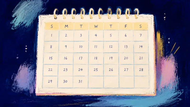 A restored calendar grid symbolizing learning measured by clear evidence, specific gaps, and steady2