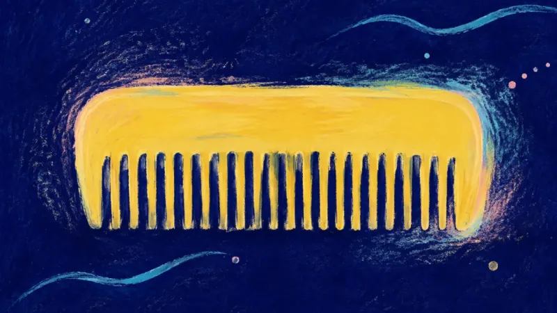 Aligned Attention A restored comb with evenly spaced teeth, representing focused attention, sustainable visibility, और