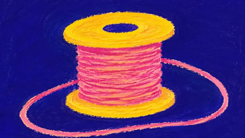 Quiet Unspooling A restored spool symbolizing emotional release, compassionate self-protection, and a clearer choice