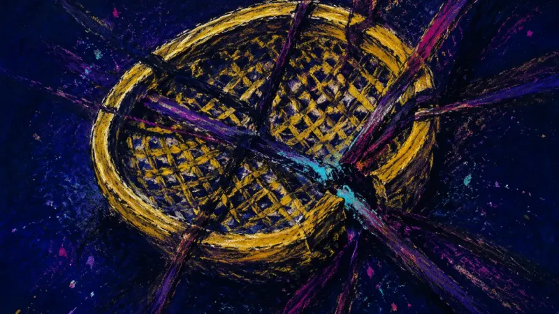 Clogged Perception A distorted sieve represents the fear-driven dating filter that blocks intimacy before trust can||||
