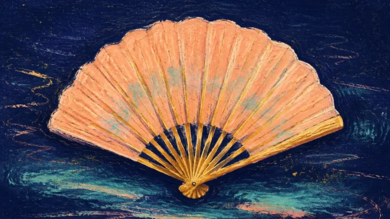 Cadence in Balance An opened hand fan with evenly spaced ribs, representing deliberate code-switching, restored authors