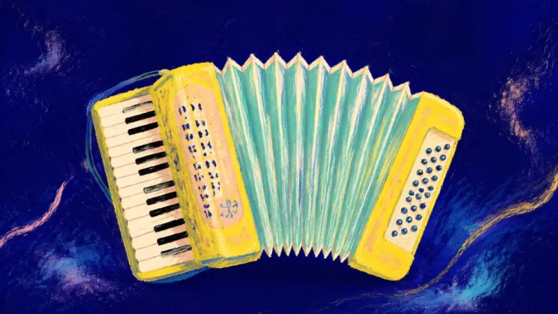 An abstract accordion opened into orderly pleats, representing post-breakup longing transformed into