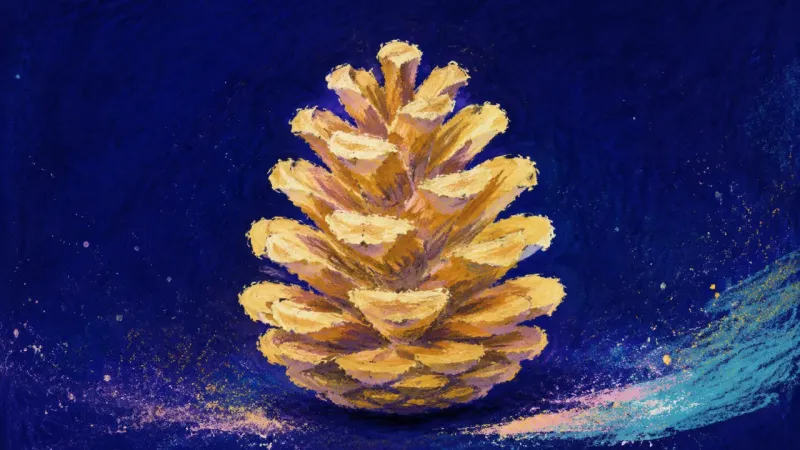 Layers in Balance A restored pinecone holds its layered form in balanced order, representing truthful boundaries free