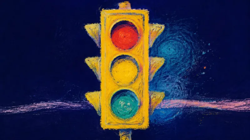 Shared Signals A traffic light symbolizes fair shared responsibility, with clear boundaries replacing resentment12[