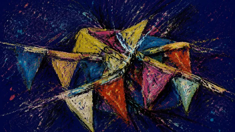 Signals Under Compression Collapsed bunting represents friendship drift after university, where fear of delayed replies turns