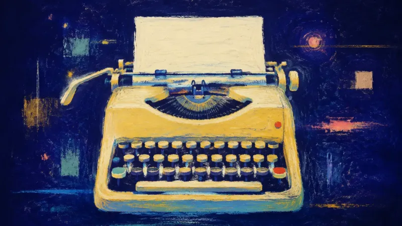 The Chosen Reply A restored typewriter with orderly keys, representing consent-based self-trust and a calm boundary