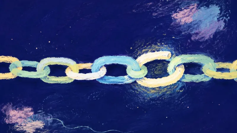 Unknotted Closeness A neatly connected chain represents steadier closeness, clear requests, and room for two separate l