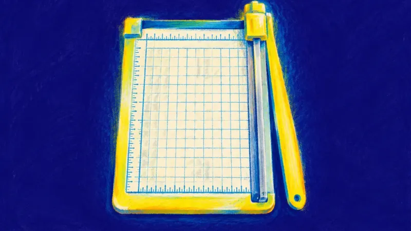 Measure Restored A restored paper trimmer with clear measured divisions, representing fair scope, balanced terms, and