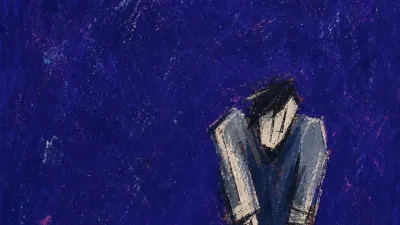 A solitary figure bent forward as papers, rubrics, and deadline notices press down near a glowing submission threshold