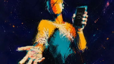 Shoulders drawn back, a figure extends one hand while the other hovers above an unfinished phone message, lit amber and teal.