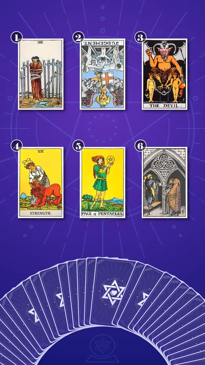 Tarot Card Spread:Transformation Path Grid (6) · Context Edition