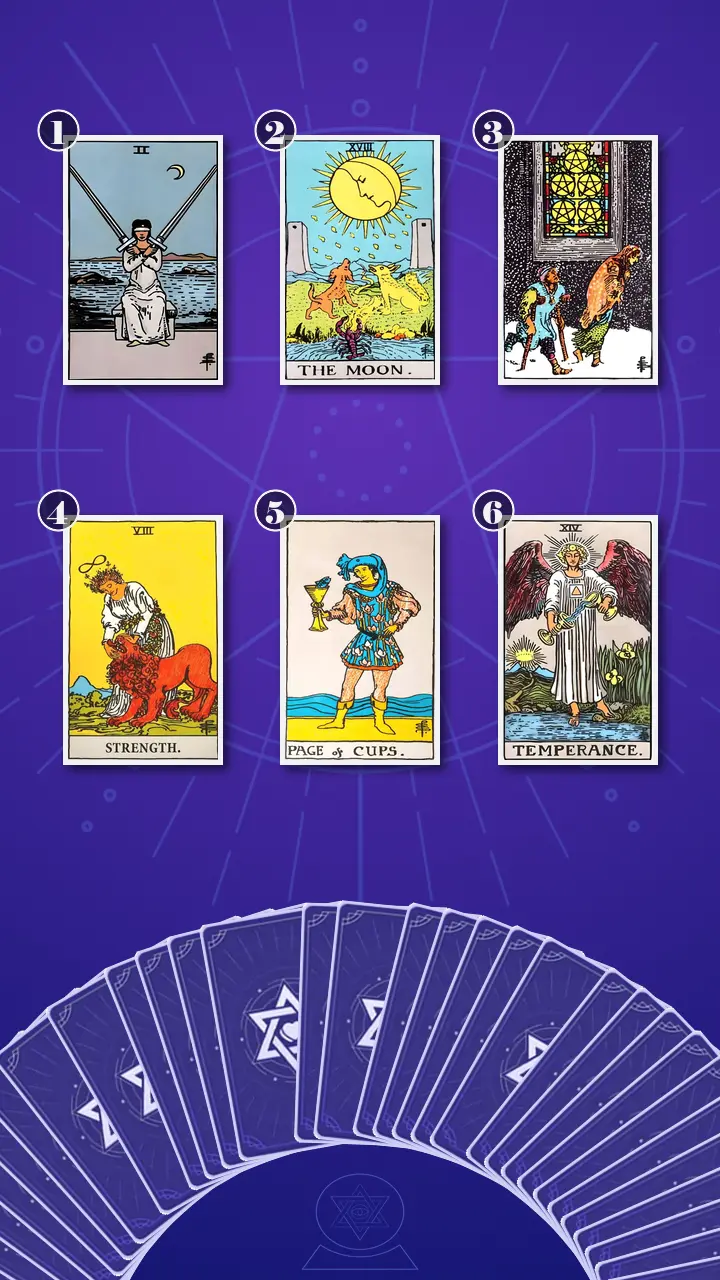 Tarot Card Spread:Transformation Path Grid (6) · Context Edition