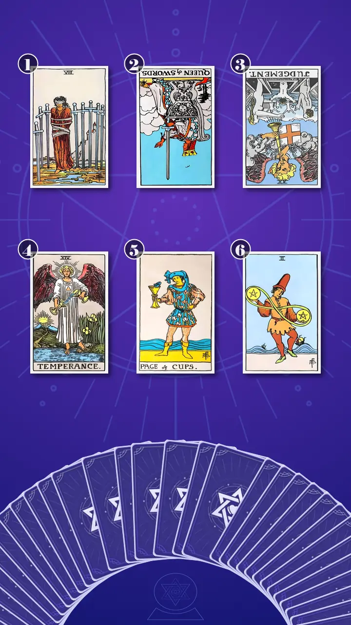 Tarot Card Spread:Transformation Path Grid (6) · Context Edition