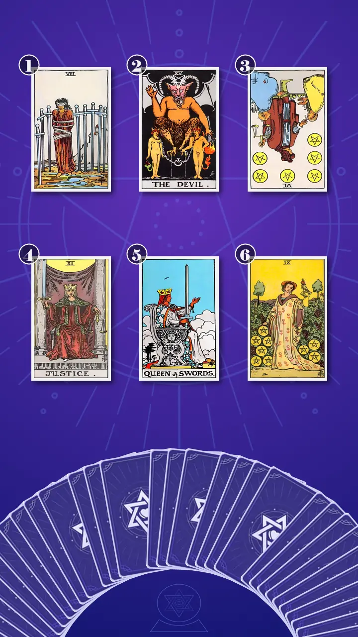 Tarot Card Spread:Transformation Path Grid (6) · Context Edition