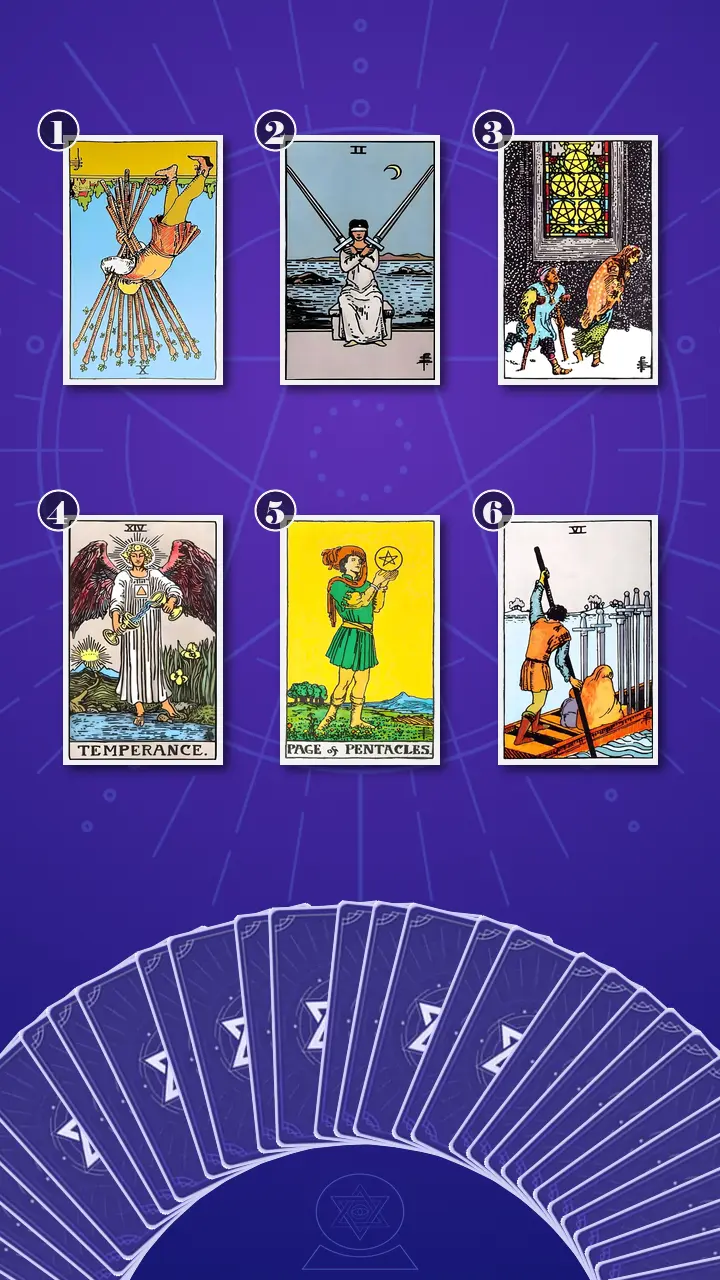 Tarot Card Spread:Transformation Path Grid (6) · Context Edition
