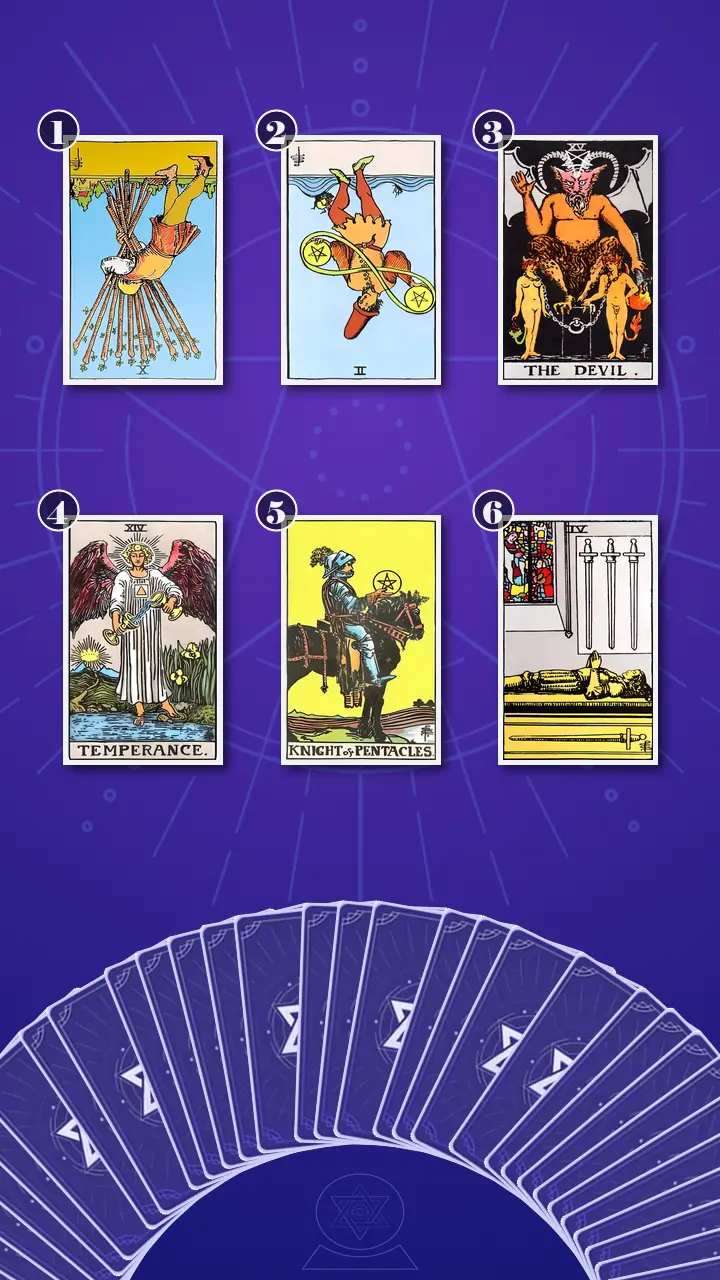 Tarot Card Spread:Transformation Path Grid (6) · Context Edition