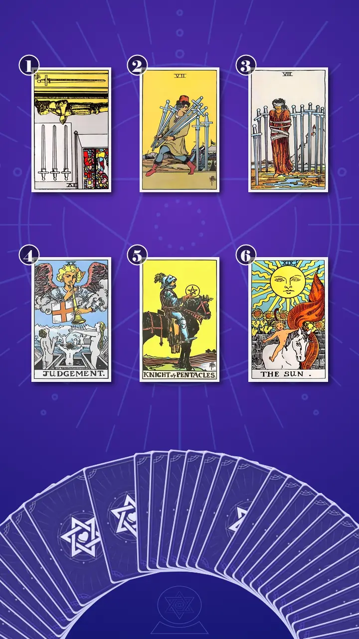 Tarot Card Spread:Transformation Path Grid (6) · Context Edition