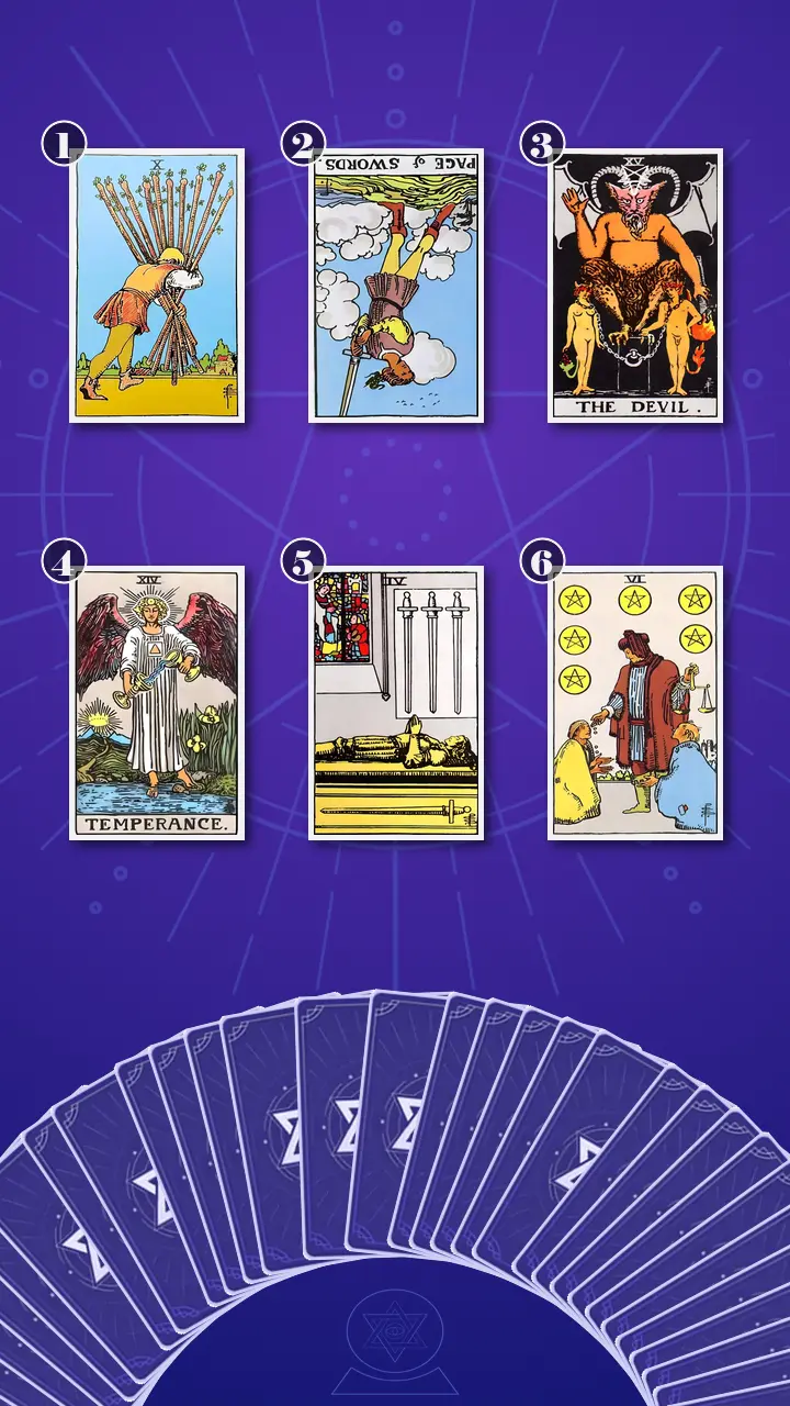 Tarot Card Spread:Transformation Path Grid (6) · Context Edition