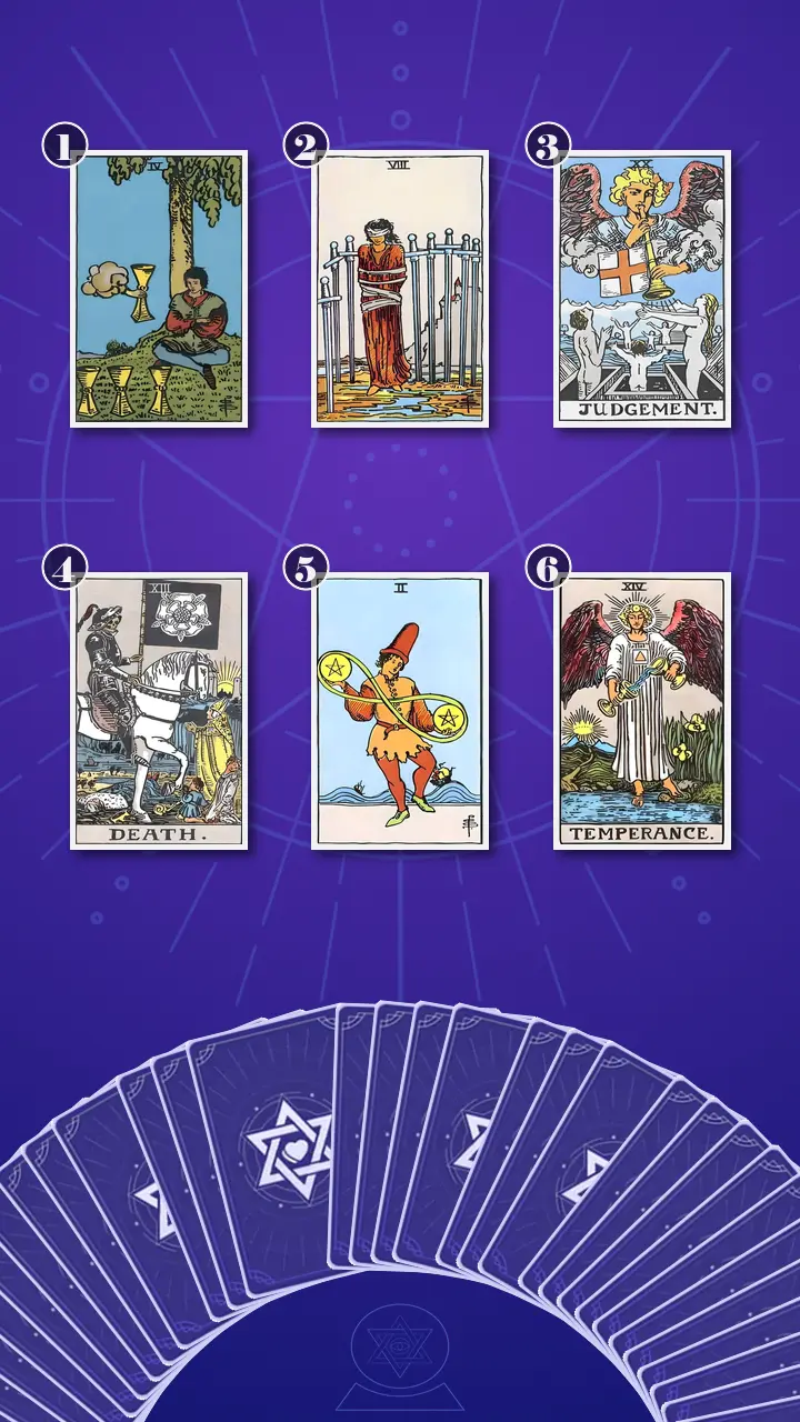 Tarot Card Spread:Transformation Path Grid (6) · Context Edition